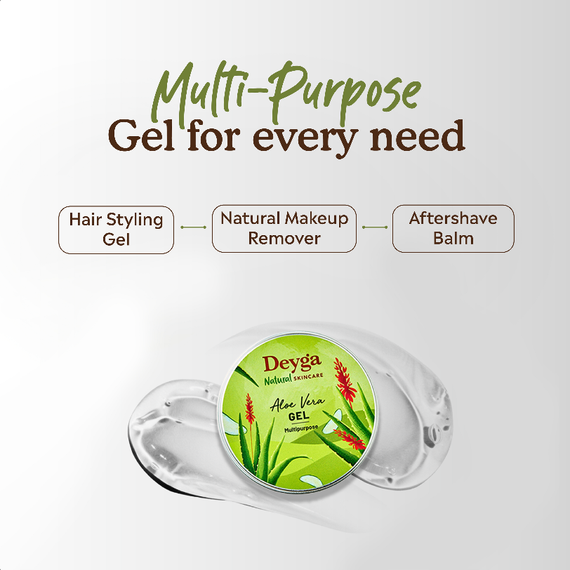 Aloe Vera Gel | Multipurpose Gel | Aloe Vera Gel for Skin, Face, and Hair | Suits All Skin Type | Men & Women (100g) Pack of 1 - Deyga Natural Skincare