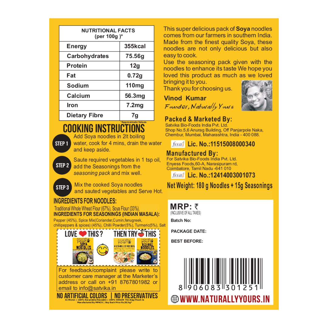 Naturally Yours Soya Noodles 180g