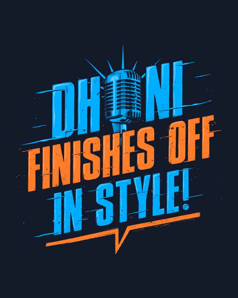 Dhoni Finishes Off In Style T-Shirt - Fully Filmy