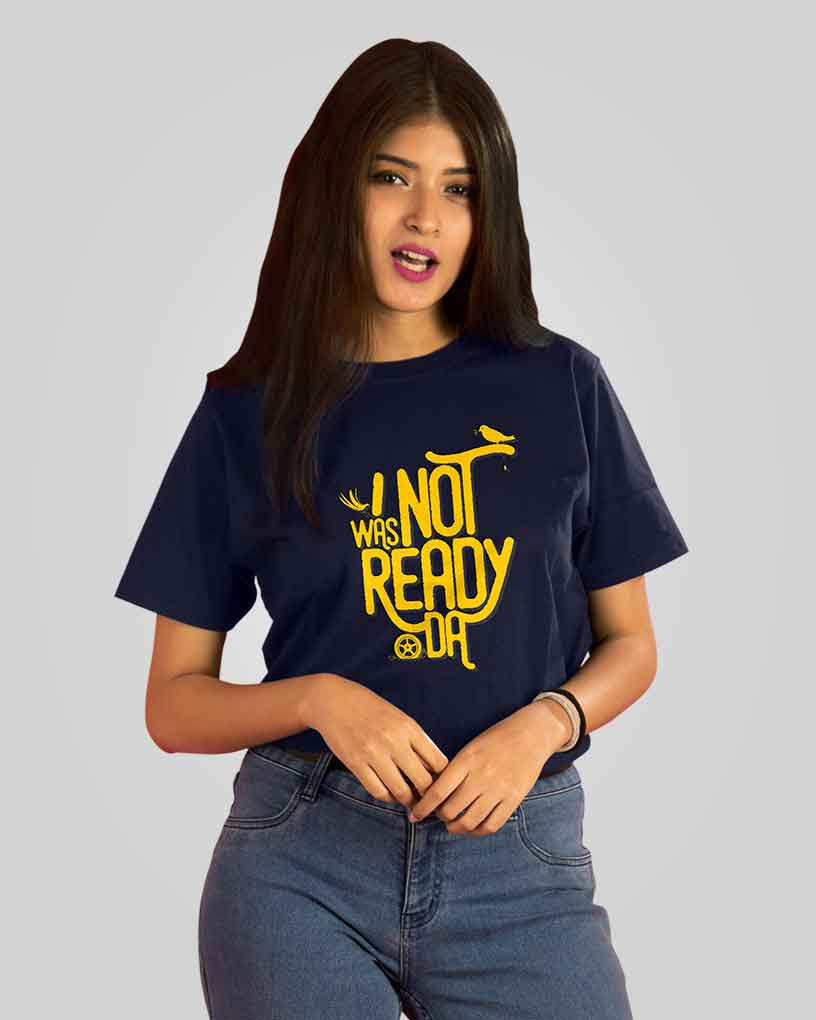I Was Not Ready Da - Aravind SA Official T-Shirt - Navy - Fully Filmy