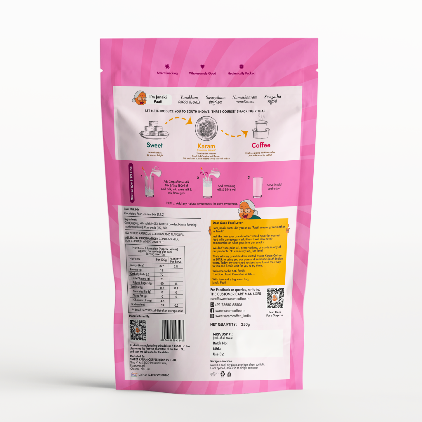 Rose Milk Mix 250g - Sweet Karam Coffee