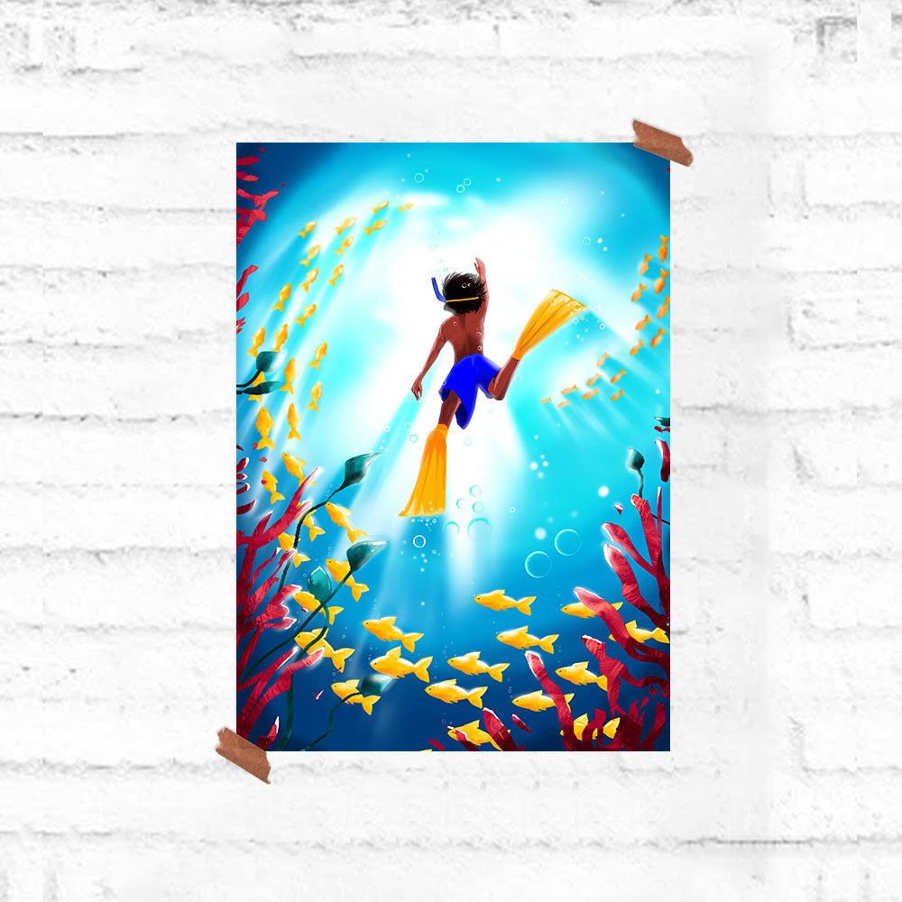 Deep Diving - Travel Poster - Fully Filmy - MadrascartFully Filmy