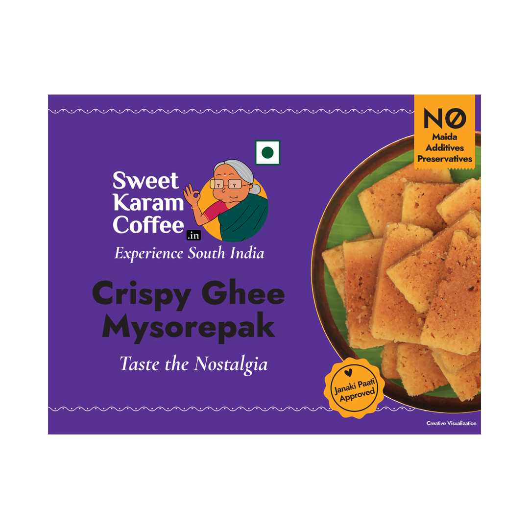 Crispy Ghee Mysorepak 150g - Sweet Karam Coffee