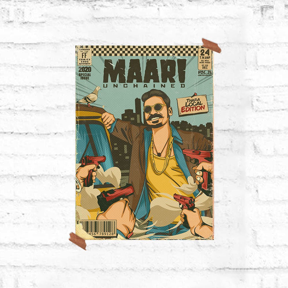 Maari 2 - Comics Poster - Fully Filmy - MadrascartFully Filmy