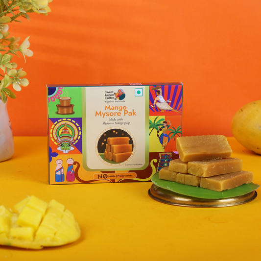Mango Mysore Pak 100g - Sweet Karam Coffee