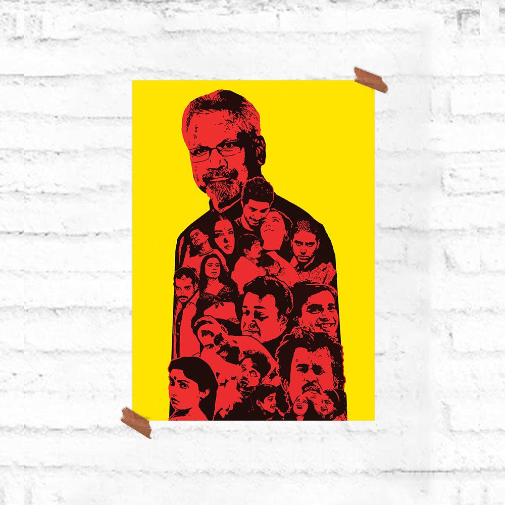 Mani Ratnam illustrated Poster - Fully Filmy - MadrascartFully Filmy