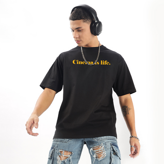 Cinema Is Life Oversized T-Shirt - Fully Filmy