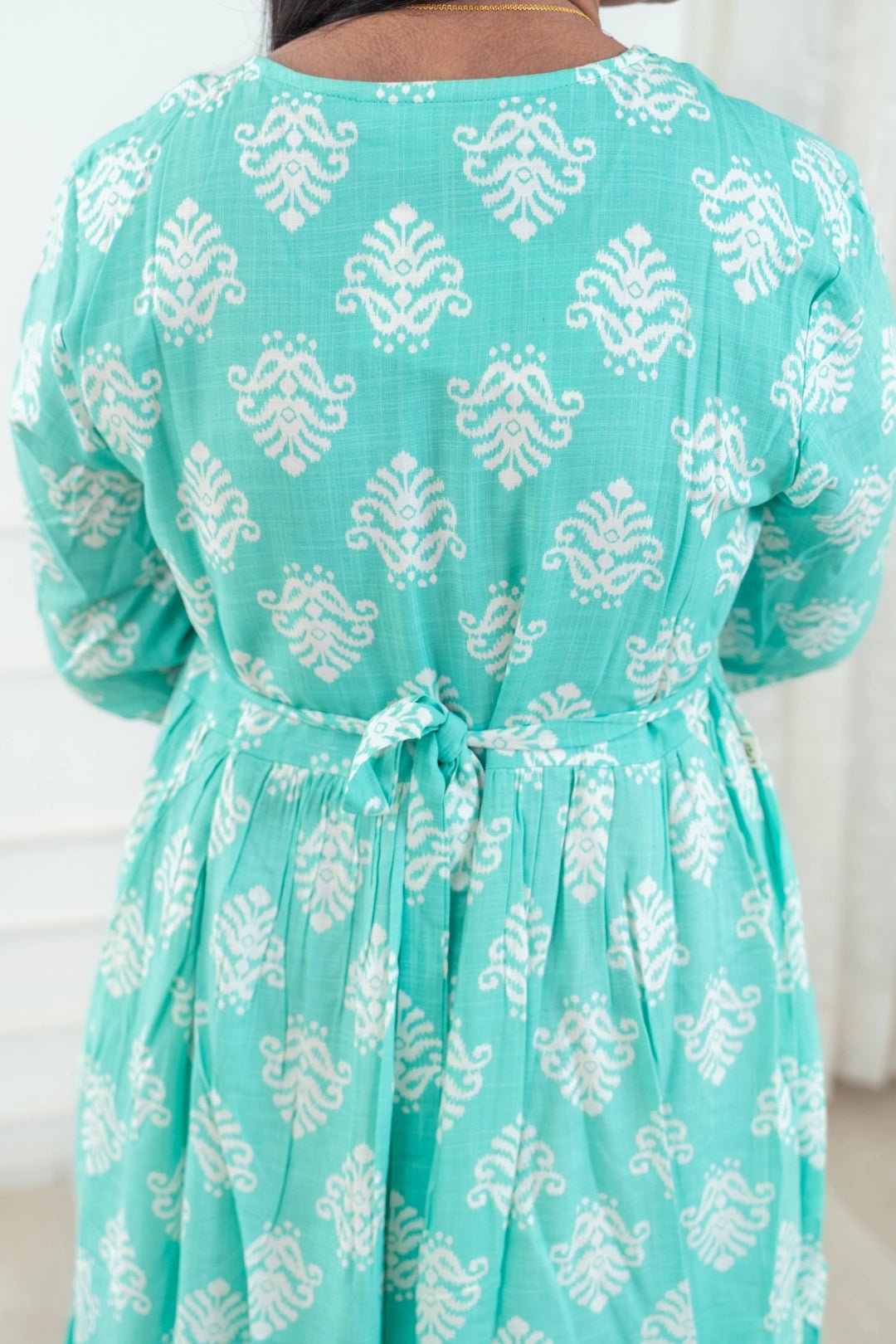 Paisley Teal Feeding Dress - Putchi - MadrascartPutchi