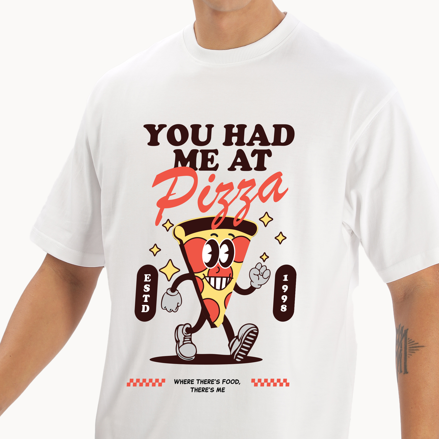 You Had Me At Pizza Oversized T-Shirt - Fully Filmy