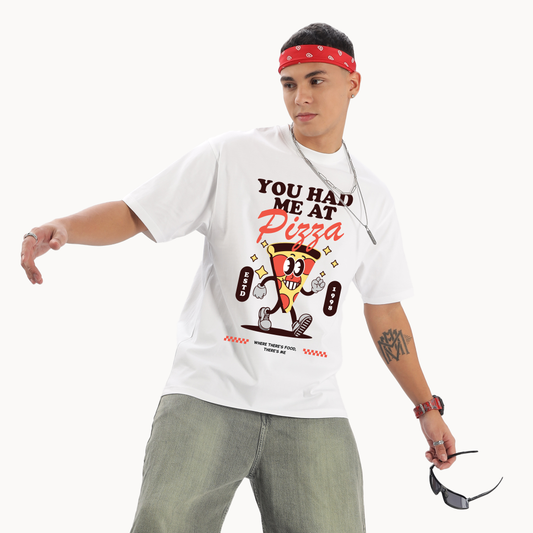 You Had Me At Pizza Oversized T-Shirt - Fully Filmy