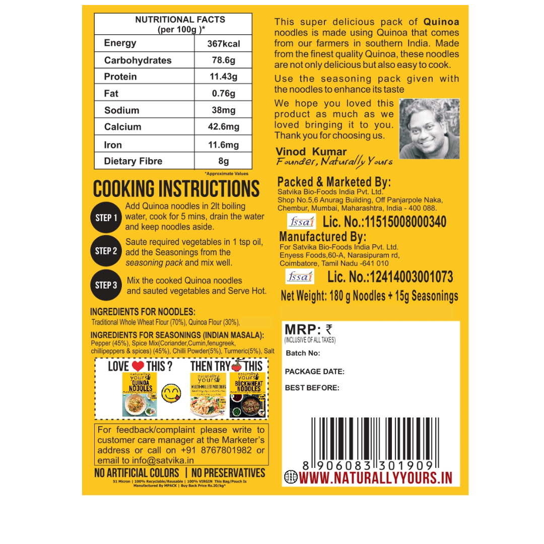 Naturally Yours Quinoa Noodles 180G