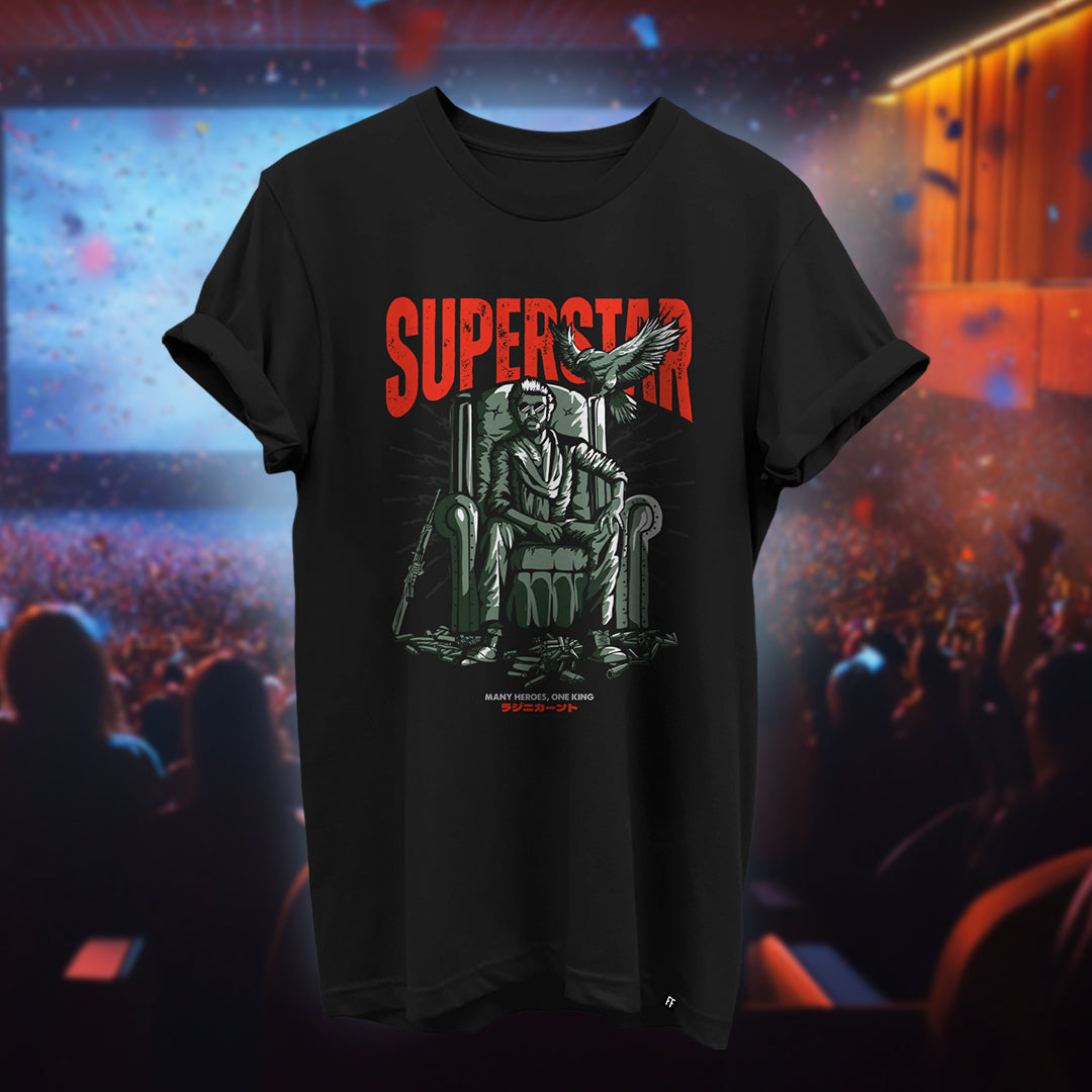Many Heroes, One Superstar T-Shirt - Fully Filmy