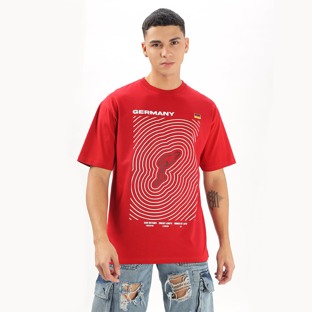 German Grand Prix Circuit Oversized T-Shirt - Fully Filmy
