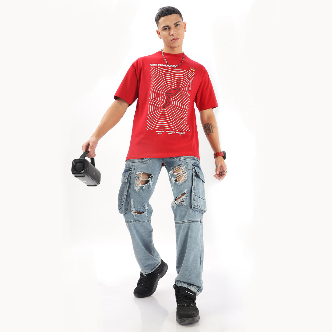 German Grand Prix Circuit Oversized T-Shirt - Fully Filmy