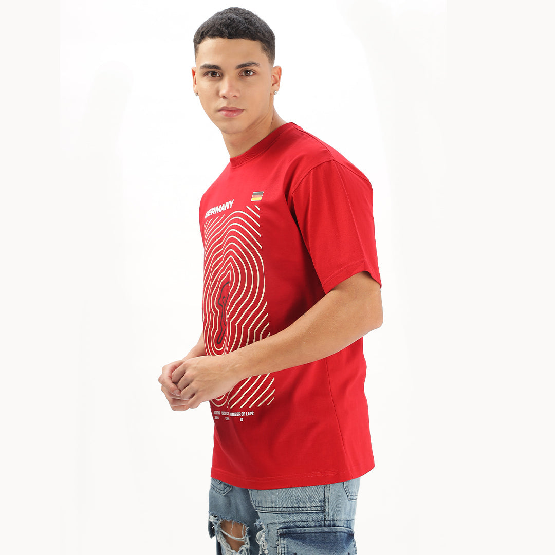 German Grand Prix Circuit Oversized T-Shirt - Fully Filmy
