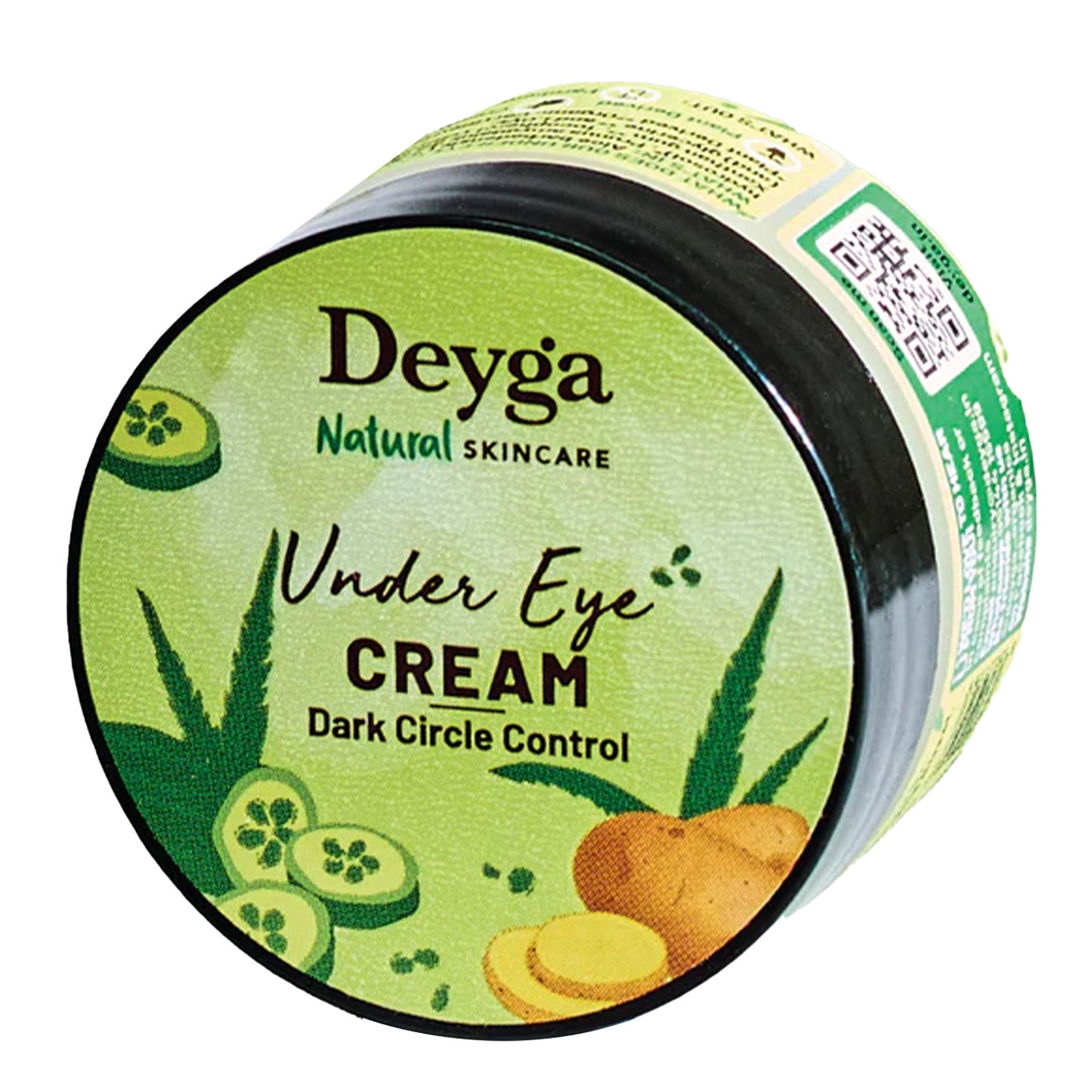 Under Eye Cream (15 Gm) | Lightens Dark Circles | Reduces Puffiness & Fine lines | Chemical-free | Suits Men and Women | Reduces Dark Circles, Wrinkles, and Fine Lines - Deyga Natural Skincare
