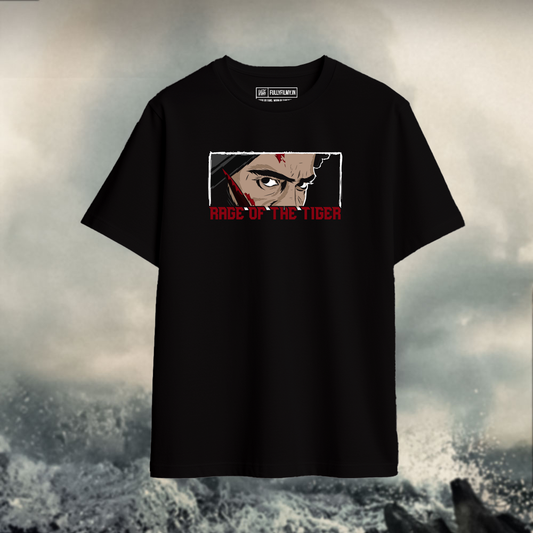 Rage Of The Tiger | Devara Official Oversized T-Shirt - Fully Filmy