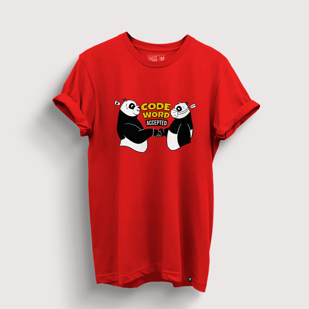 Code Word Accepted - Panda T-Shirt - Fully Filmy