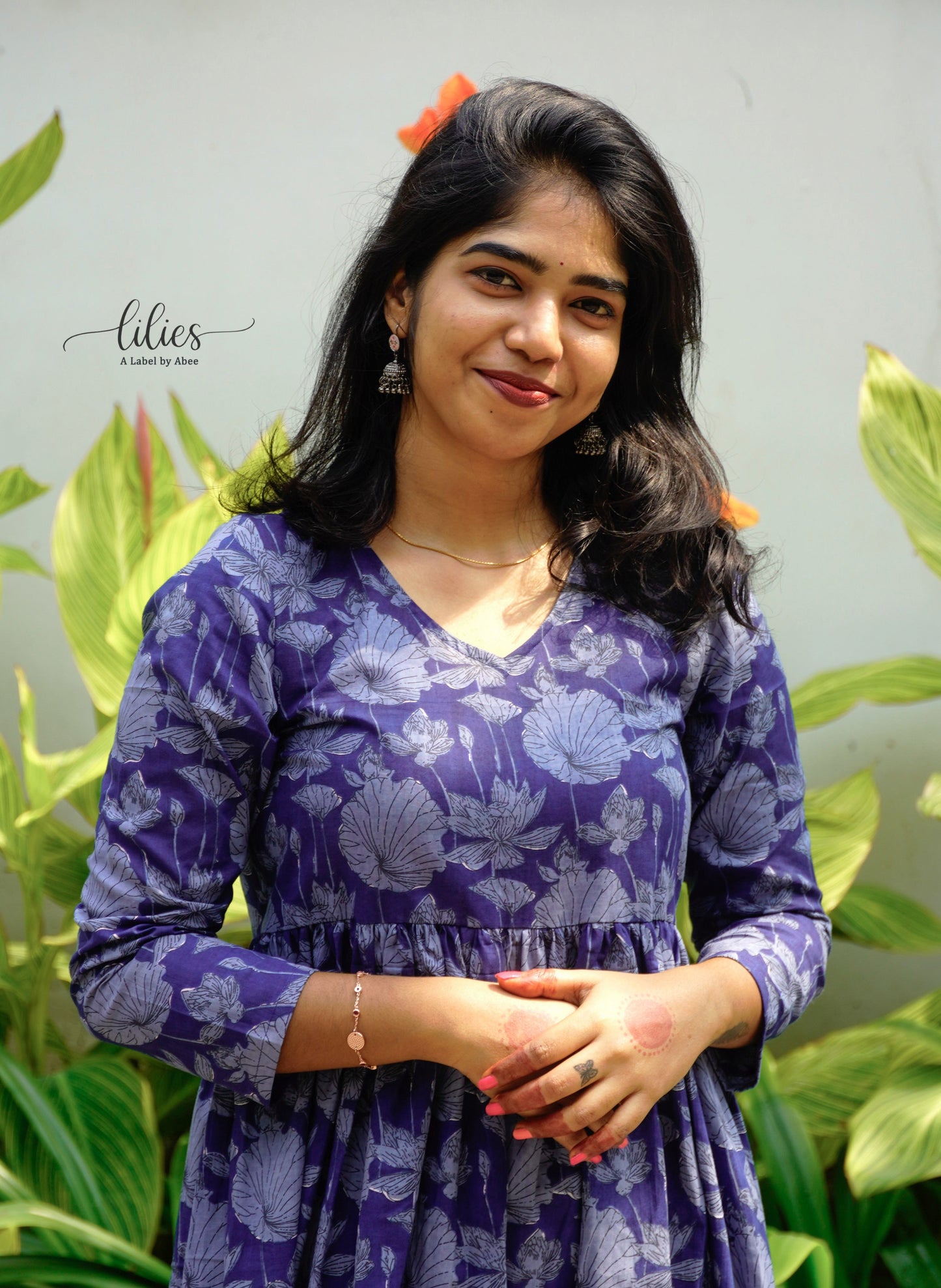 Blue Meadow Maxi Dress - Lilies