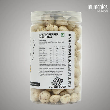 Salt n' Pepper Makhana (70gm) - Mumchies