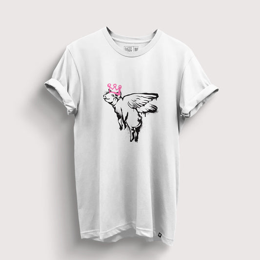 Flying Pig | White Edition T-Shirt - Fully Filmy