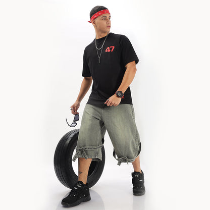 Number 47 | Grand Prix Oversized T-Shirt (Left Pocket & Back) - Fully Filmy