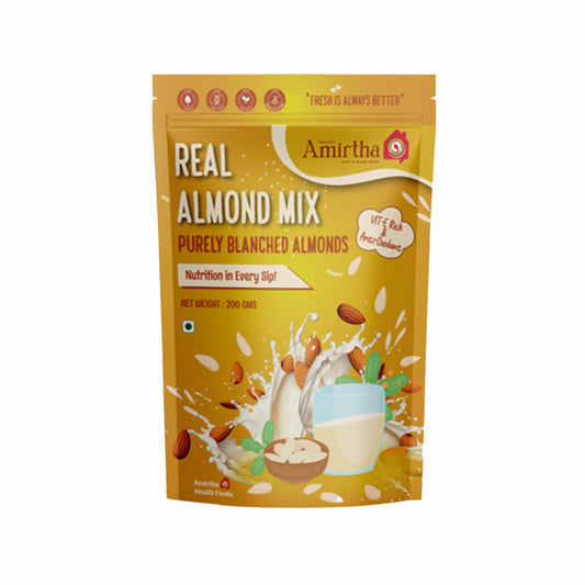 Real Almond Milk instant Mix - 200g - AMIRTHA HEALTH FOODS