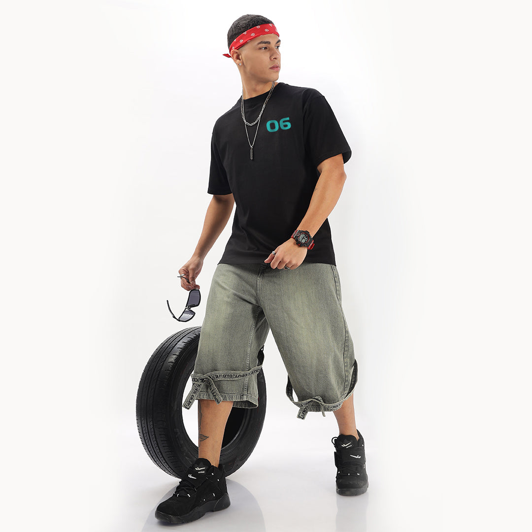 Number 06 | Grand Prix Oversized T-Shirt (Left Pocket & Back) - Fully Filmy