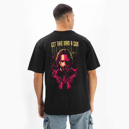 Baba Yaga - John Wick Tribute Oversized (Left Pocket & Back) T-Shirt - Fully Filmy