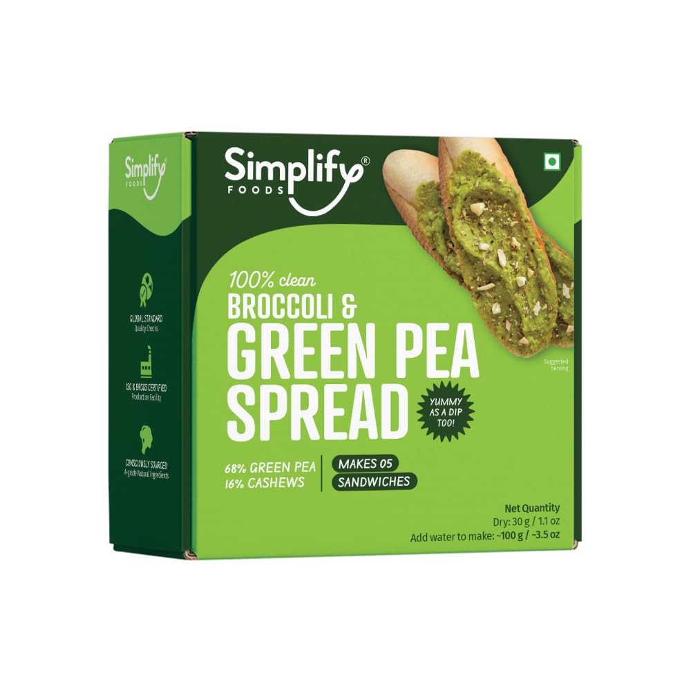 Broccoli & Geen Pea Spread 75g (2Packs) - Simplify