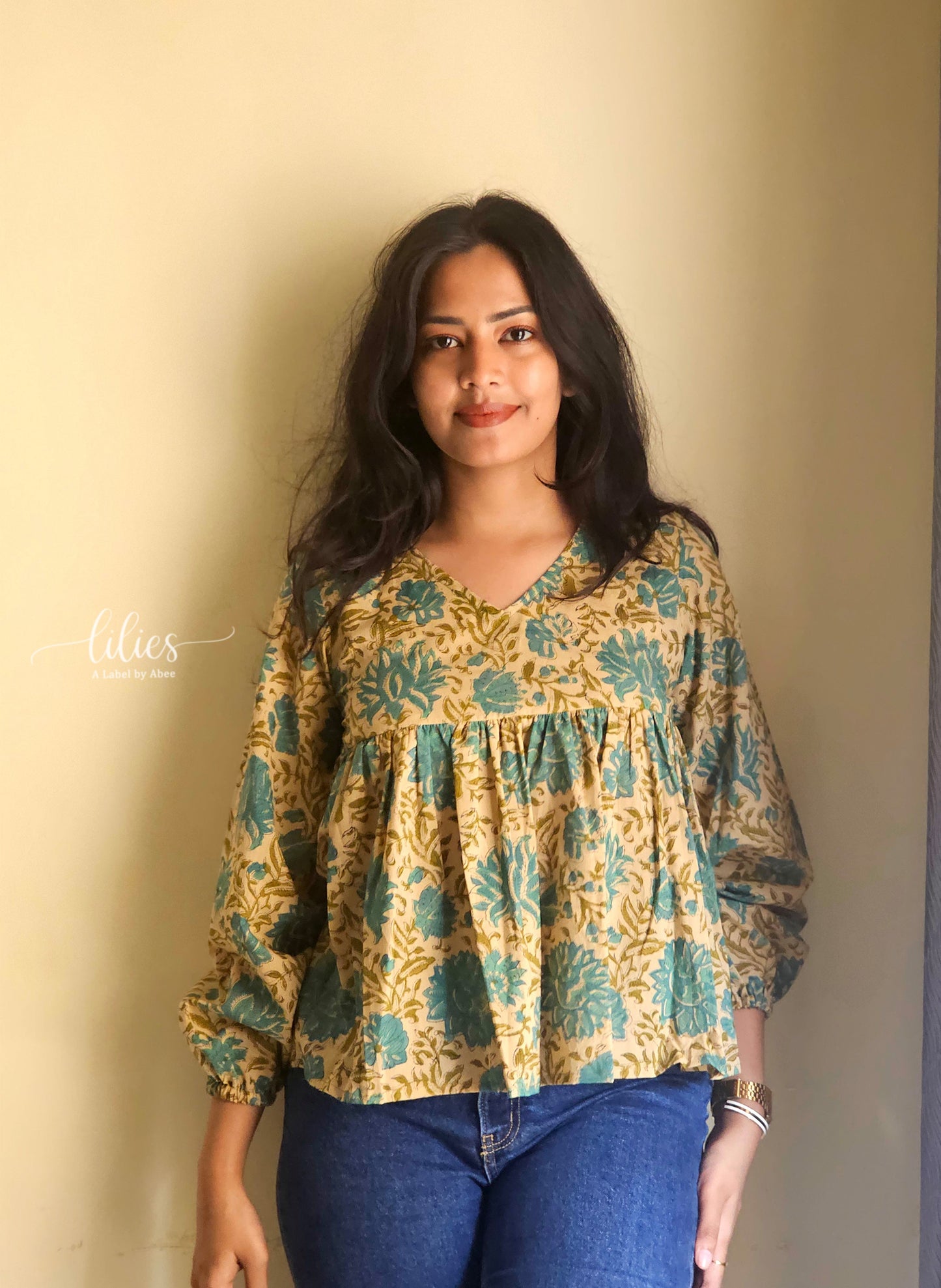 Morning Meadow Top - Lilies