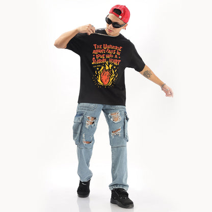 A Stubborn Heart Oversized T-Shirt - Fully Filmy