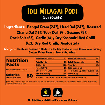 Idli Podi & Andhra Paruppu Podi 100g (2Packs) - Chutnefy