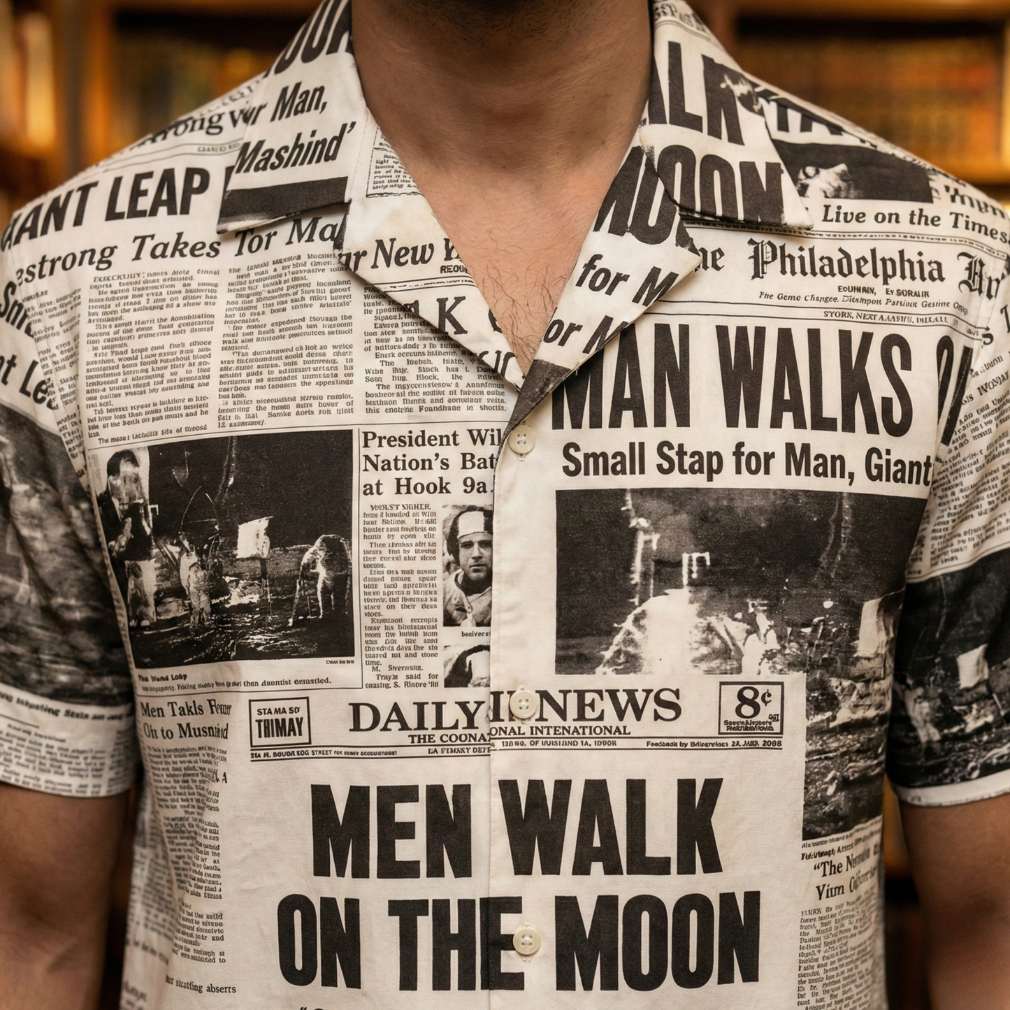Man on the Moon Men's Shirt - Fully Filmy