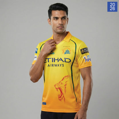 Chennai Super Kings Authentic Fan Jersey 2026 - Dhoni 7 (Half Sleeve) [Pre-Order]