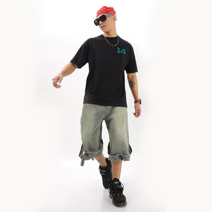 Number 14 | Grand Prix Oversized T-Shirt (Left Pocket & Back) - Fully Filmy