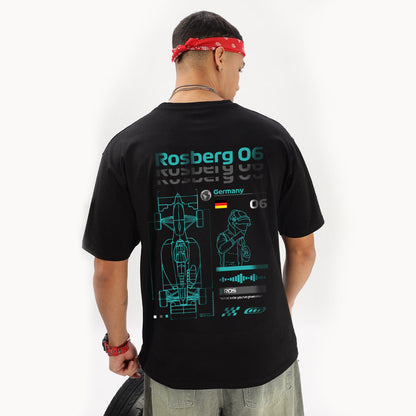 Number 06 | Grand Prix Oversized T-Shirt (Left Pocket & Back) - Fully Filmy