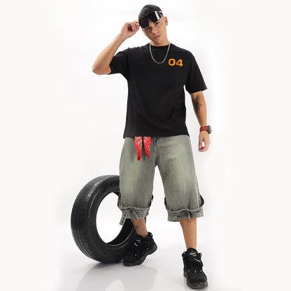 Number 04 | Grand Prix Oversized T-Shirt (Left Pocket & Back) - Fully Filmy