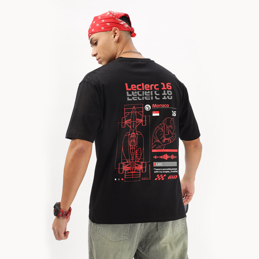 Number 16 | Grand Prix Oversized T-Shirt (Left Pocket & Back) - Fully Filmy