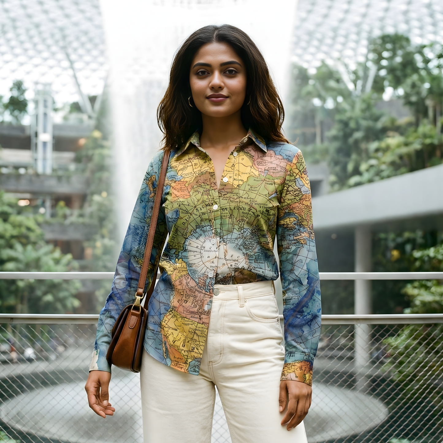 Around the World Women's Linen Shirt - Fully Filmy