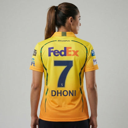 Chennai Super Kings Authentic Fan Jersey 2026 - Dhoni 7 (Half Sleeve) [Pre-Order]