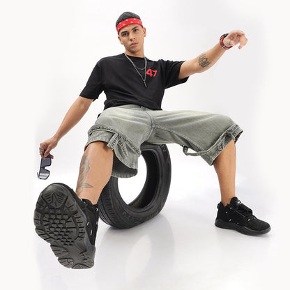 Number 47 | Grand Prix Oversized T-Shirt (Left Pocket & Back) - Fully Filmy