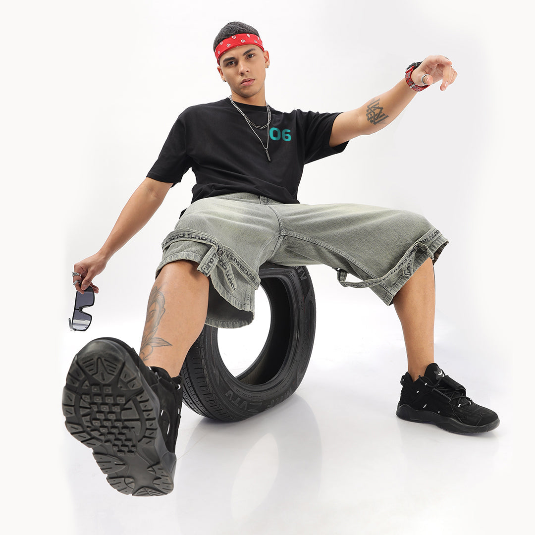 Number 06 | Grand Prix Oversized T-Shirt (Left Pocket & Back) - Fully Filmy