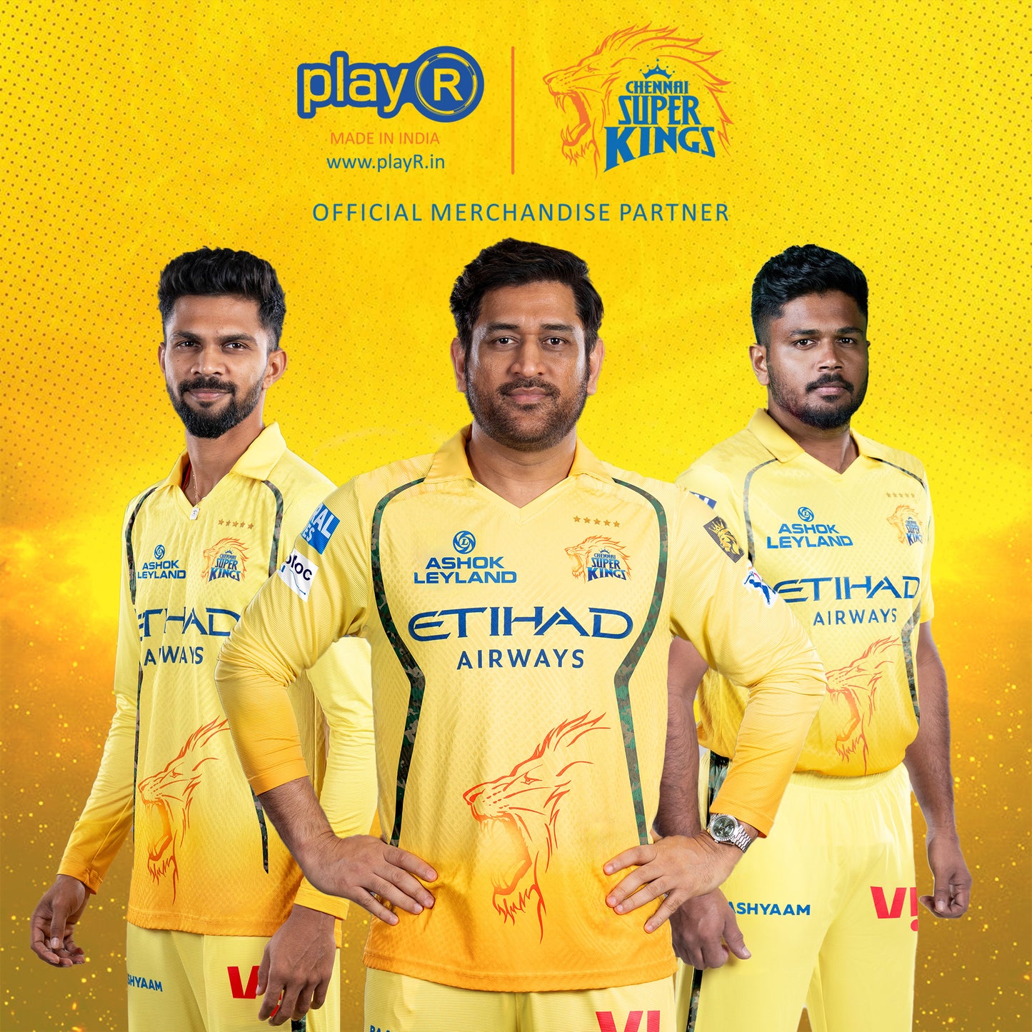 Chennai Super Kings Authentic Fan Jersey 2026 - Dhoni 7 (Half Sleeve) [Pre-Order]