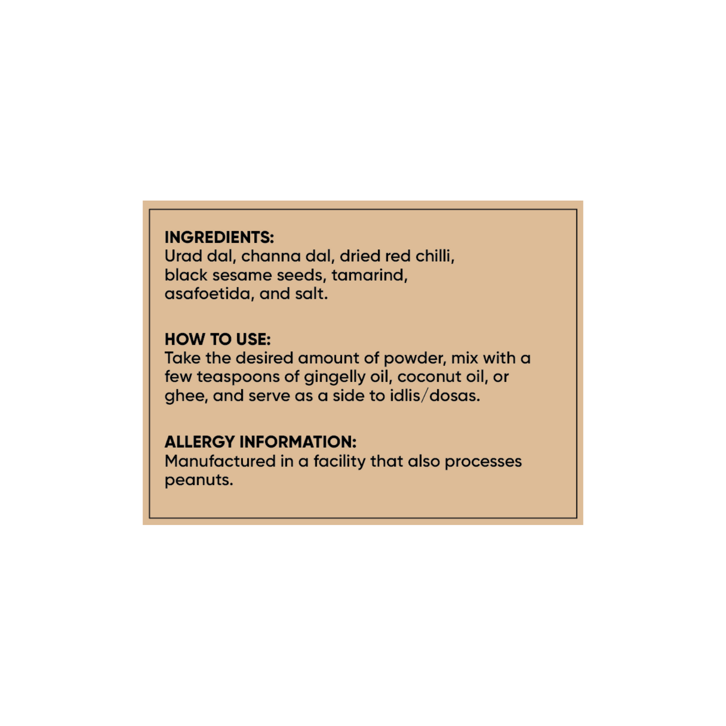 Idli Podi 150g - VS Mani