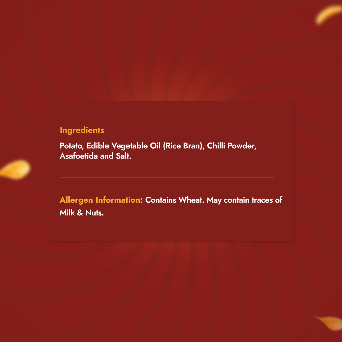 Potato Chips - Guntur Red Chilli 60g - Sweet Karam Coffee