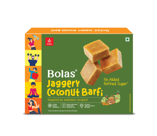 Jaggery Coconut Barfi 200g - Bolas