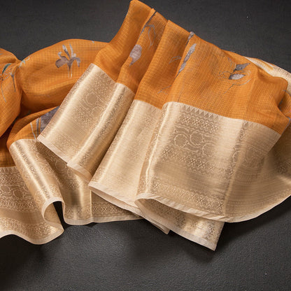 Kota Mango Yellow Printed Saree