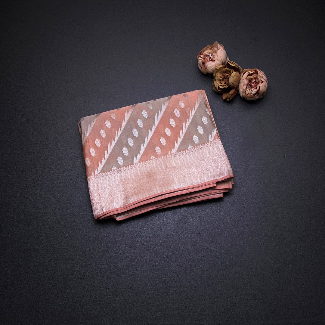 Tissue Multi Colour Zari Worked Saree 02
