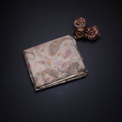 Tissue Kota Gold Thread Work Saree With Paisley Design 02